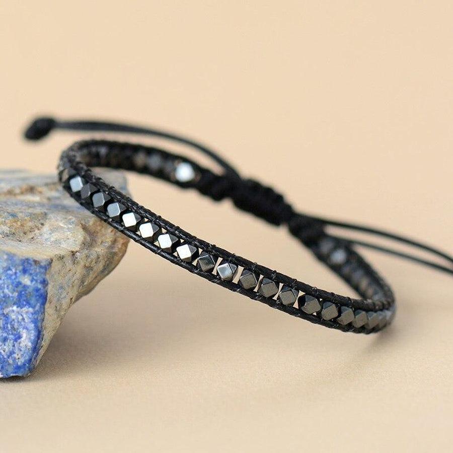Bracelet en Hématite facettée