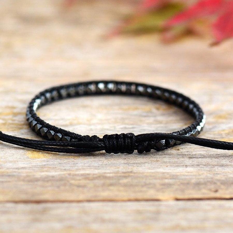 Bracelet en Hématite facettée