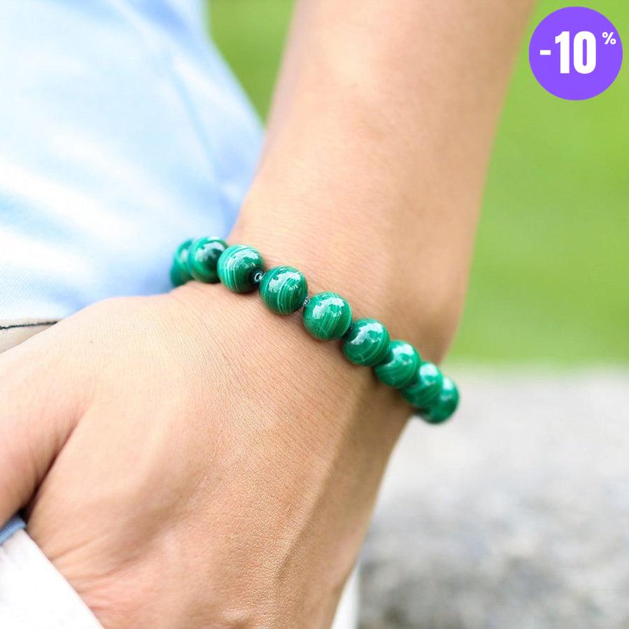 Bracelet en malachite « Réduction des Douleurs »