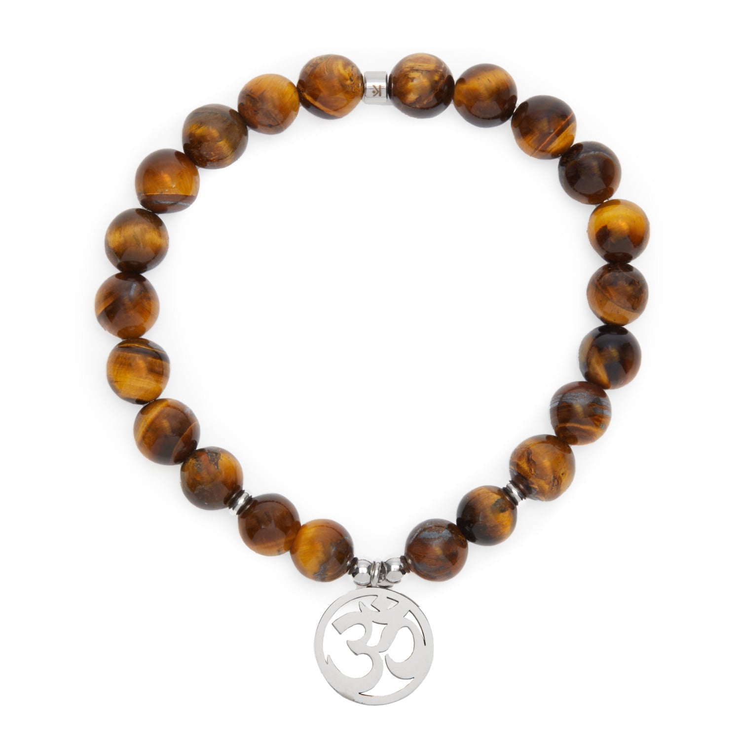 Bracelet en Oeil de Tigre "OM"