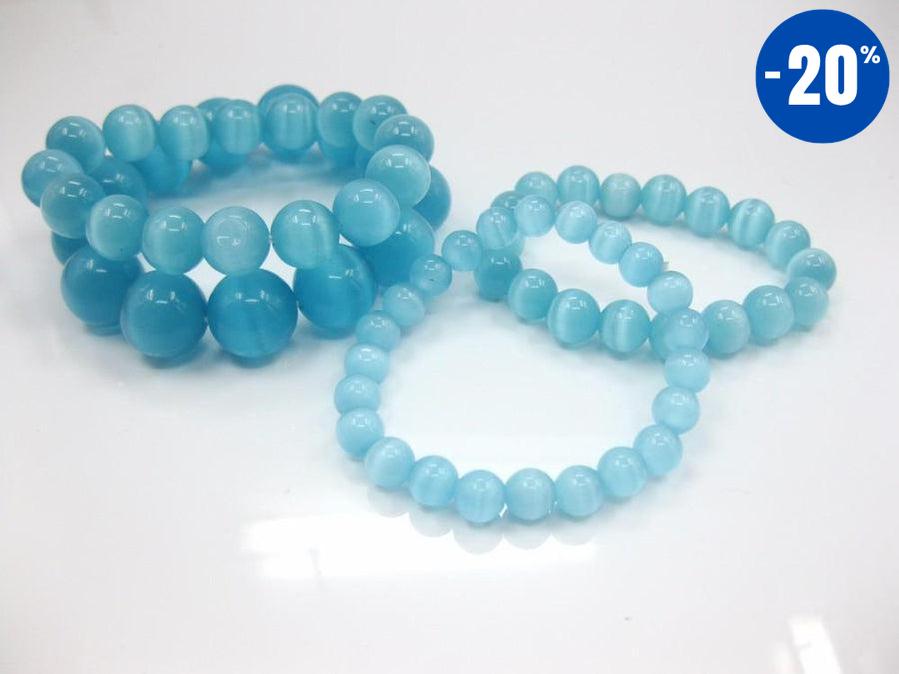 Bracelet en perles d’Opalite bleue