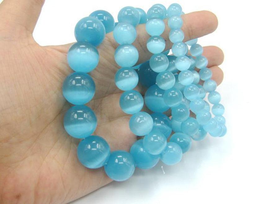 Bracelet en perles d’Opalite bleue