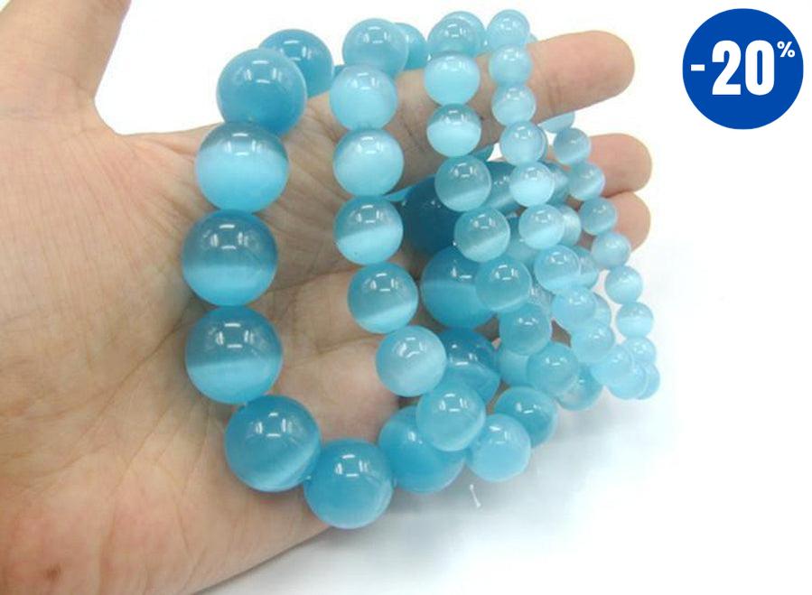 Bracelet en perles d’Opalite bleue