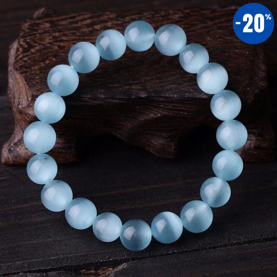 Bracelet en perles d’Opalite bleue