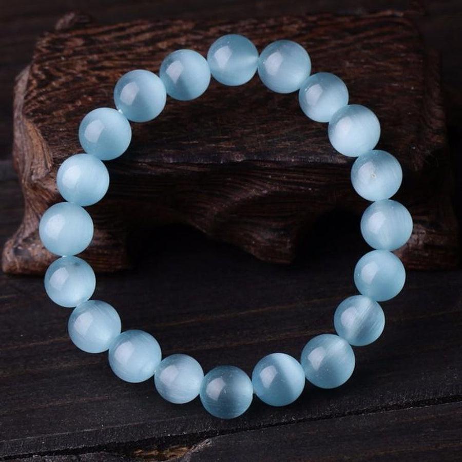 Bracelet en perles d’Opalite bleue