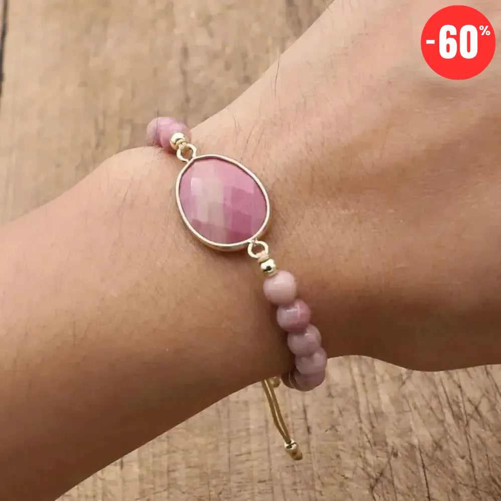 Bracelet en pierre de Rhodonite