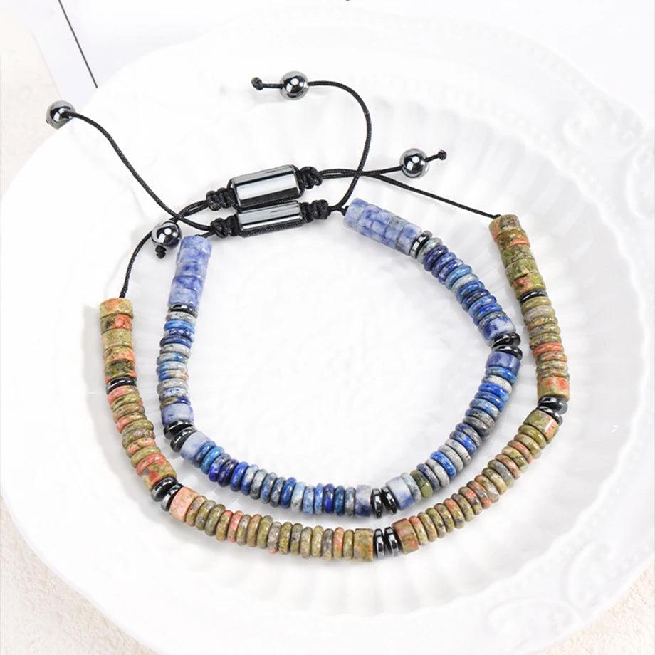 Bracelet en pierres avec hématites pour hommes ou femmes