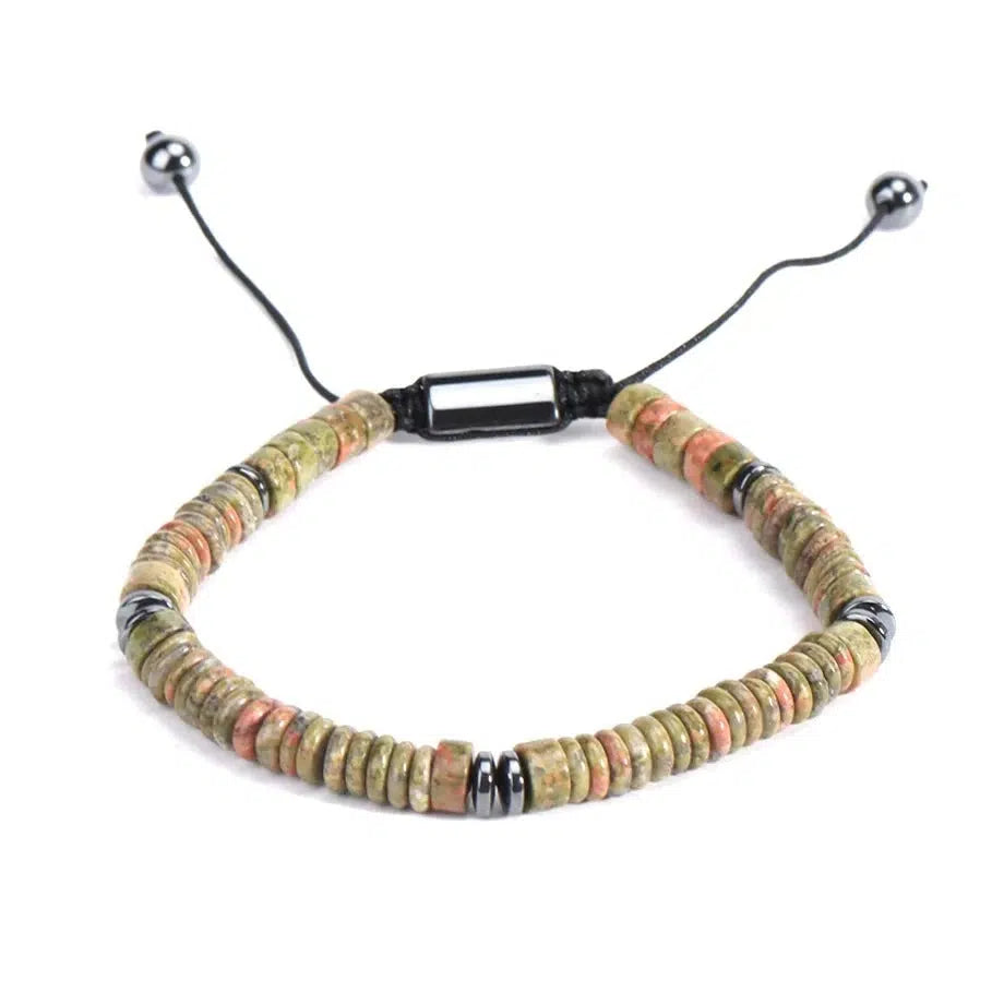 Bracelet en pierres avec hématites pour hommes ou femmes