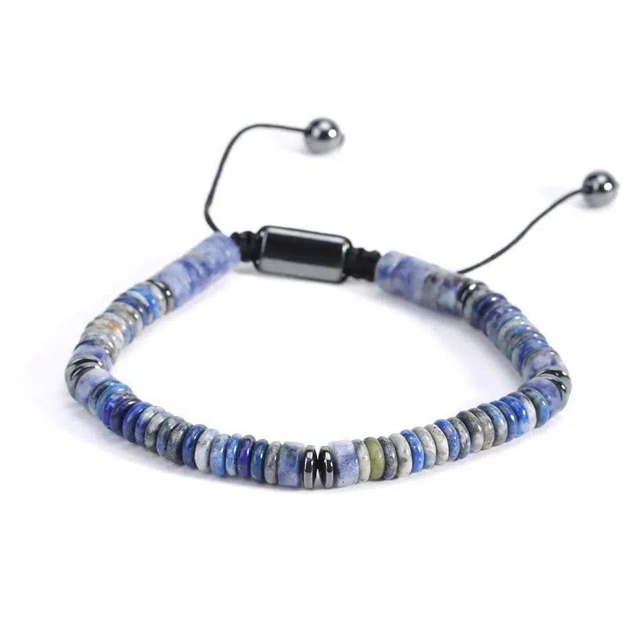 Bracelet en pierres avec hématites pour hommes ou femmes