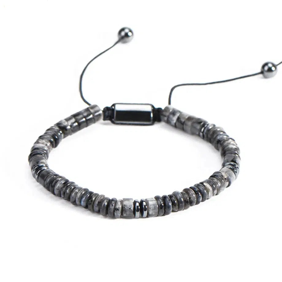 Bracelet en pierres avec hématites pour hommes ou femmes