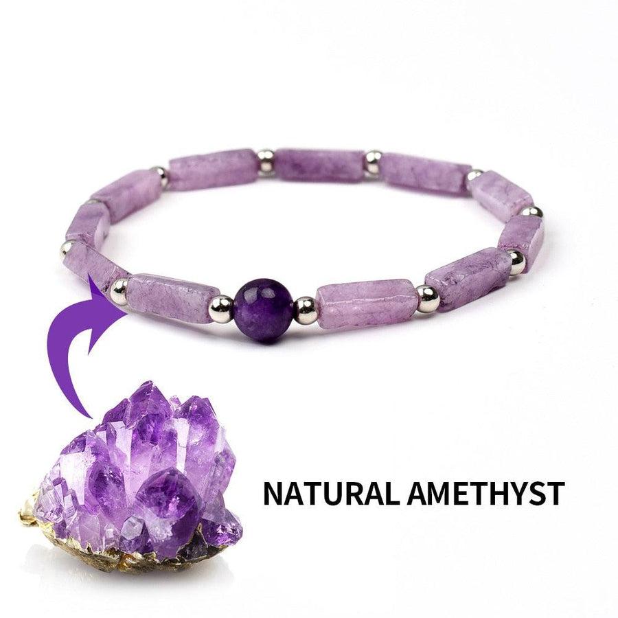 Bracelet en pierres d’Améthyste