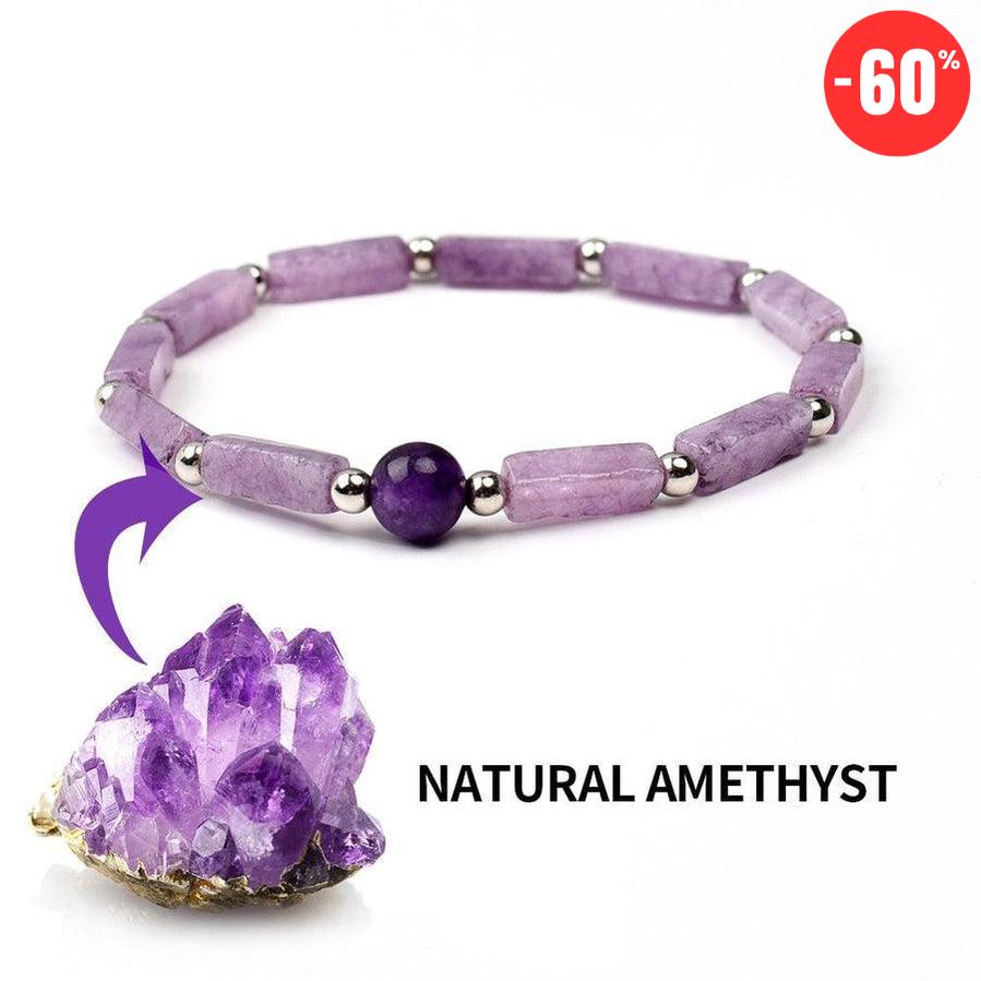Bracelet en pierres d’Améthyste