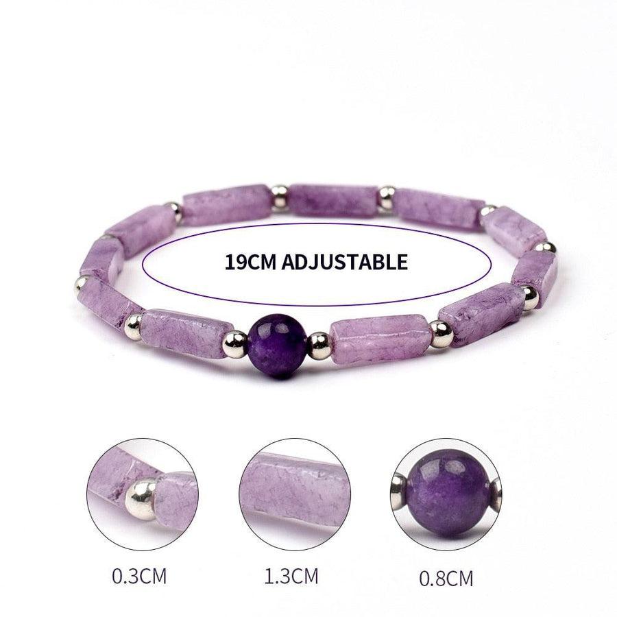 Bracelet en pierres d’Améthyste