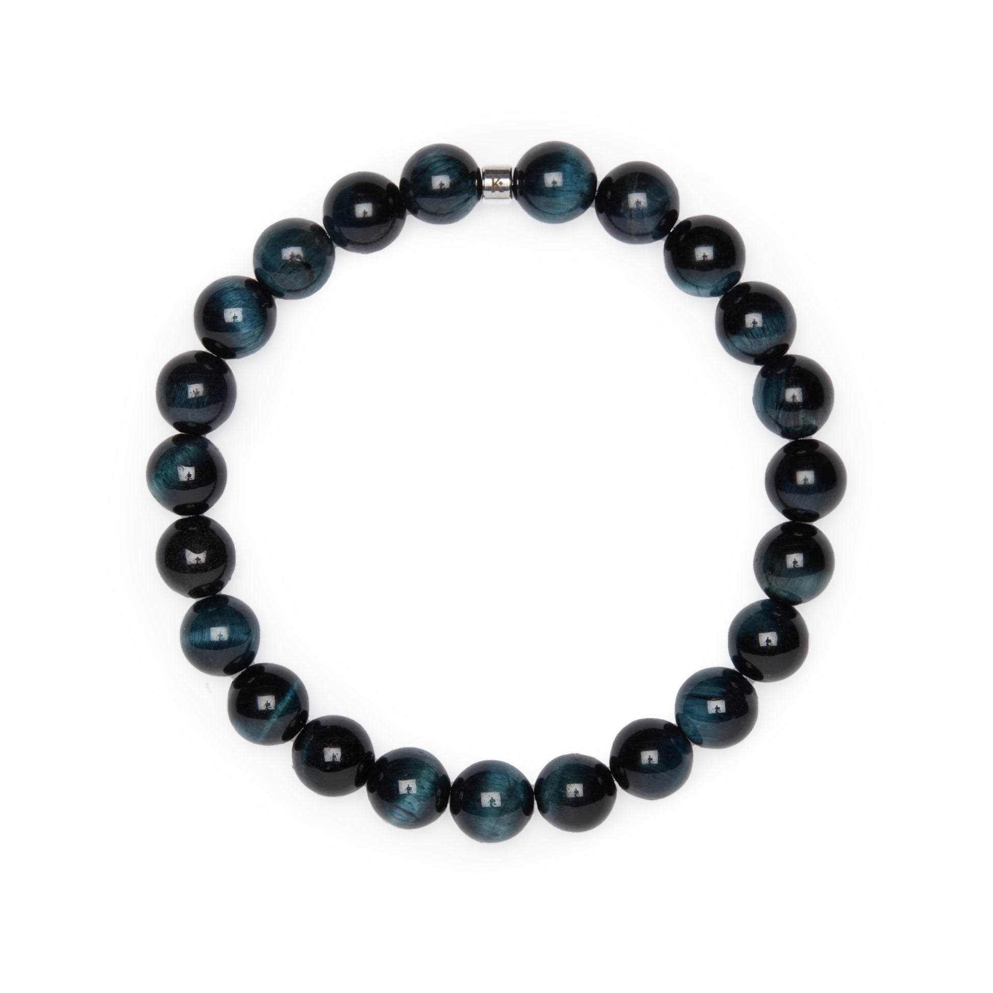Bracelet "Energie" en Oeil de Faucon (Oeil de Tigre Bleu)