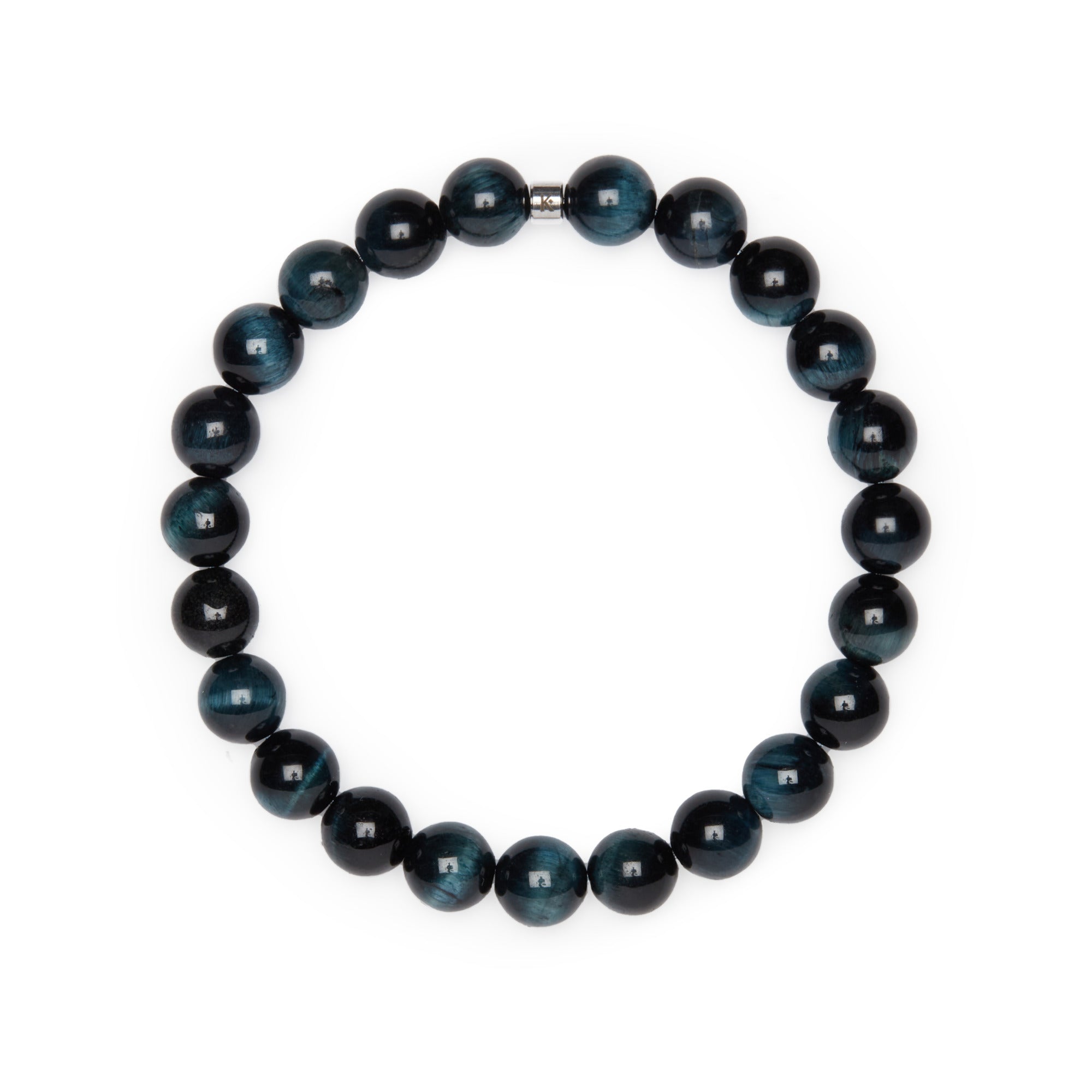 Bracelet "Energie" en Oeil de Faucon (Oeil de Tigre Bleu)
