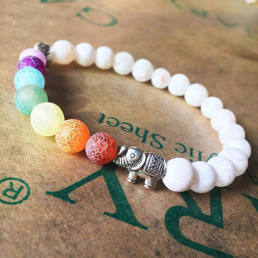 Bracelet «énergie positive» des 7 Chakras en cristal