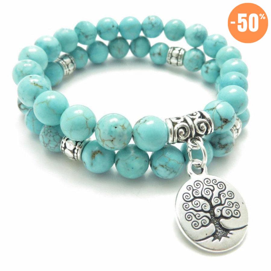 Bracelet «énergie positive» en pierres de Turquoise