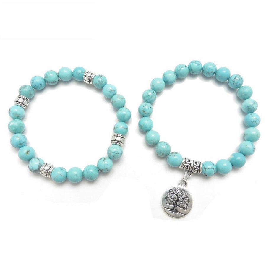 Bracelet «énergie positive» en pierres de Turquoise