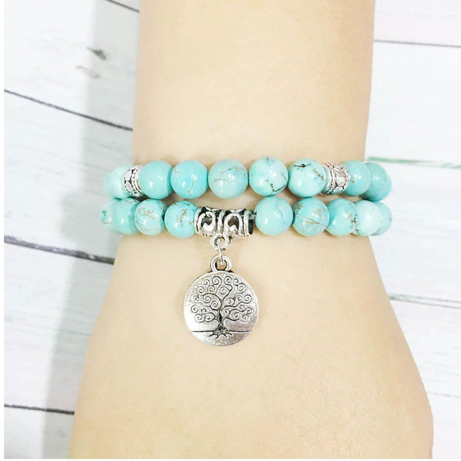 Bracelet «énergie positive» en pierres de Turquoise