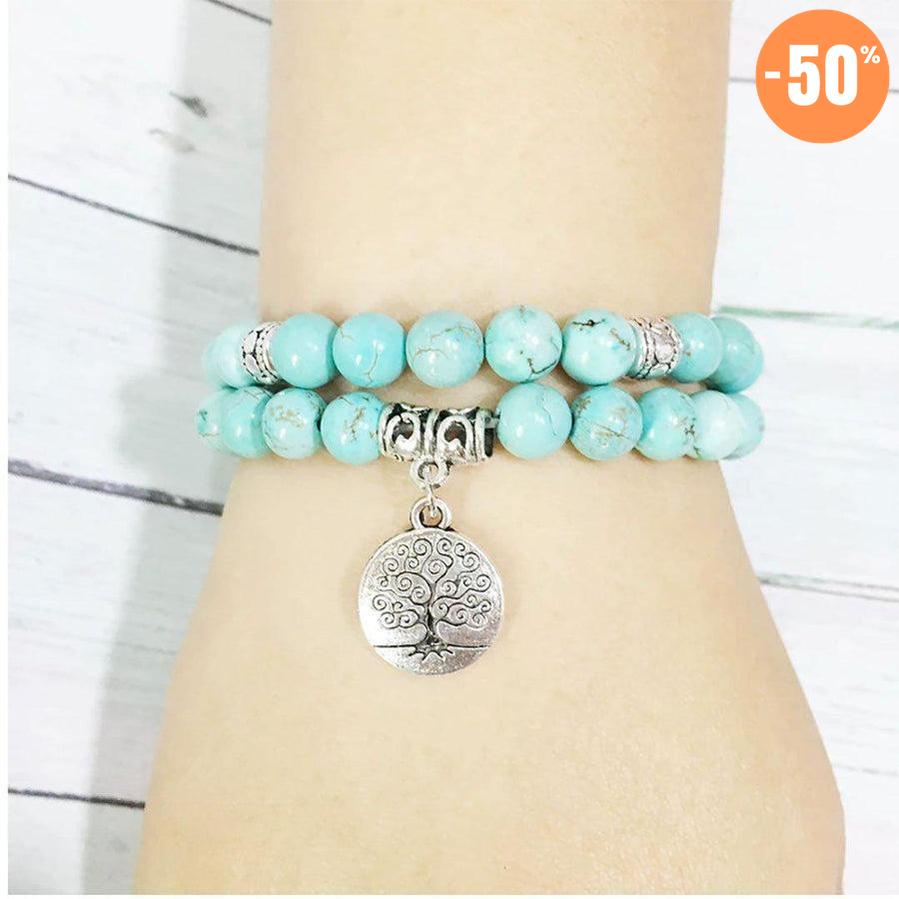 Bracelet «énergie positive» en pierres de Turquoise