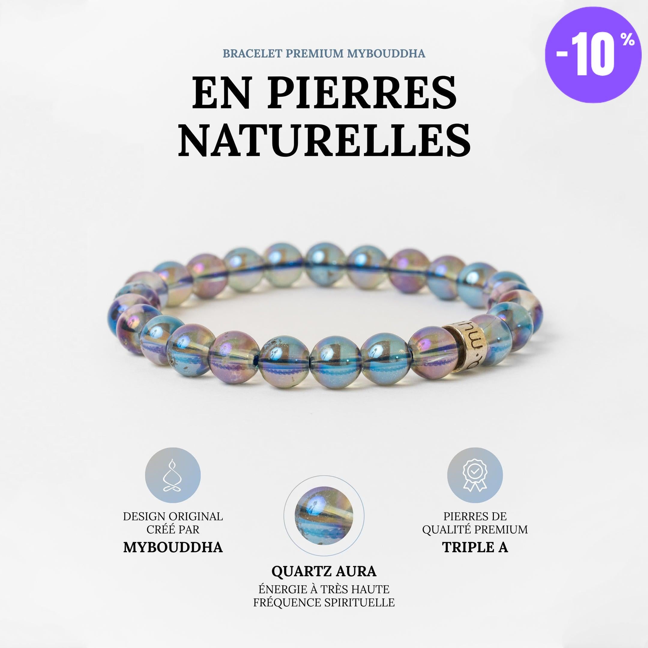 Bracelet « Énergie spirituelle » en Quartz Aura