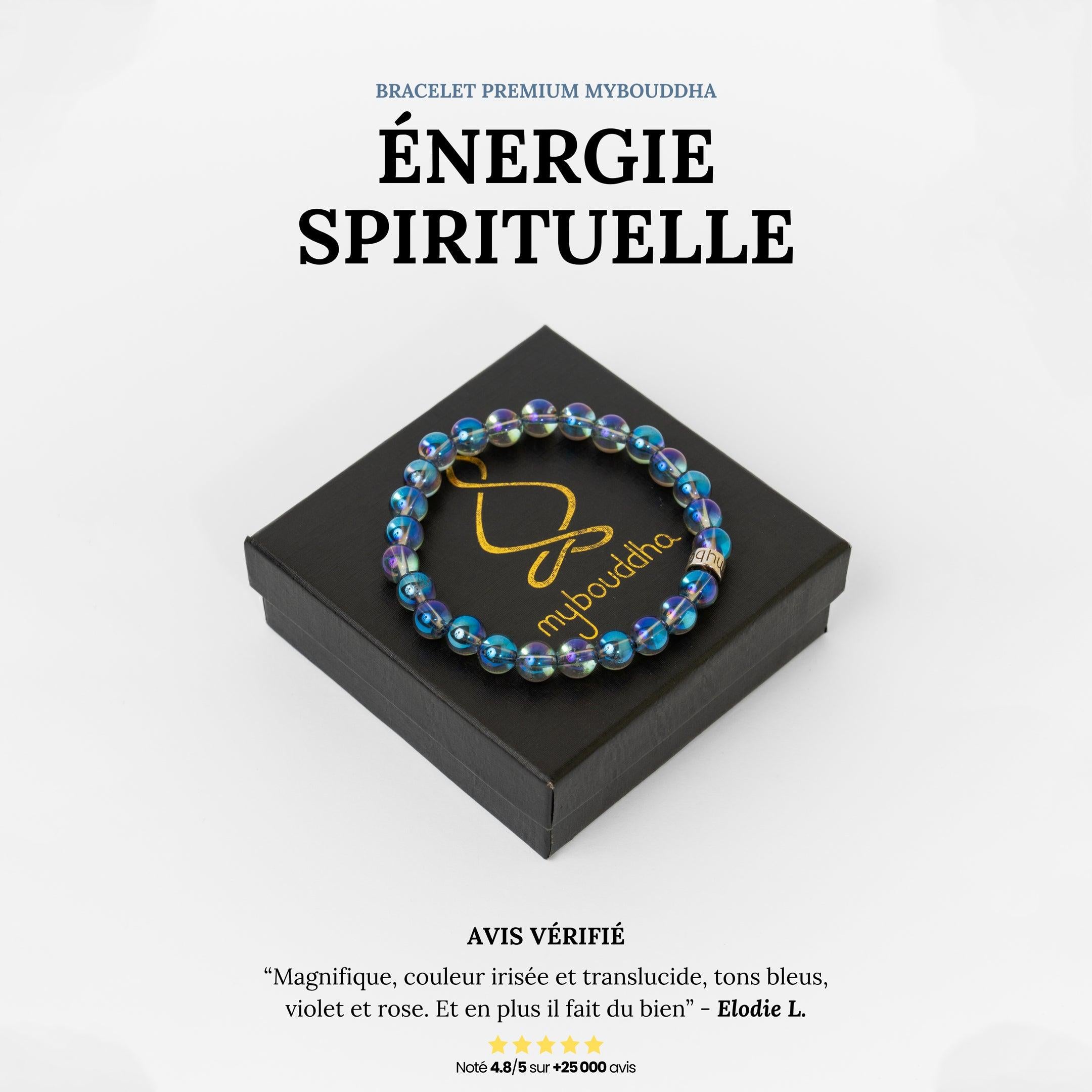 Bracelet « Énergie spirituelle » en Quartz Aura