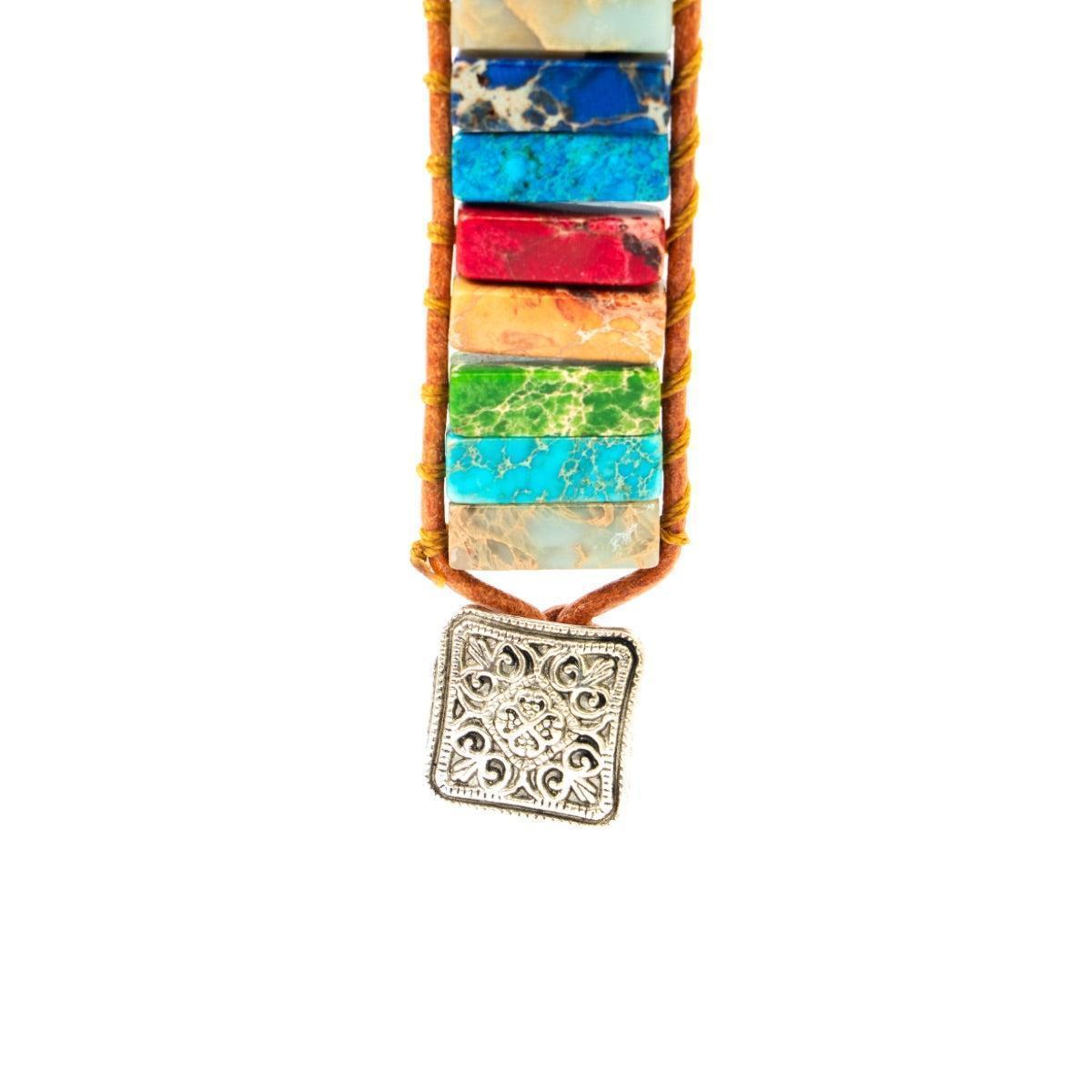 Bracelet « Equilibre » des 7 Chakras en Jaspe