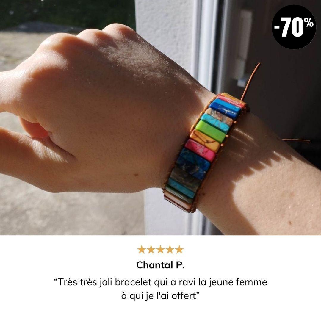 Bracelet « Equilibre » des 7 Chakras en Jasper