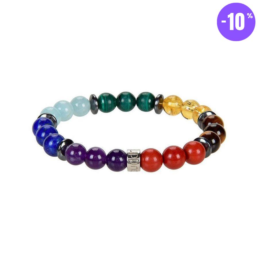 Bracelet «Harmonisation des 7 Chakras » version premium 4.0 en pierres de qualités premium