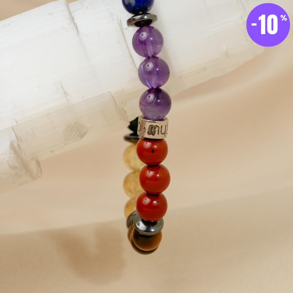 Bracelet «Harmonisation des 7 Chakras » version premium 4.0 en pierres de qualités premium
