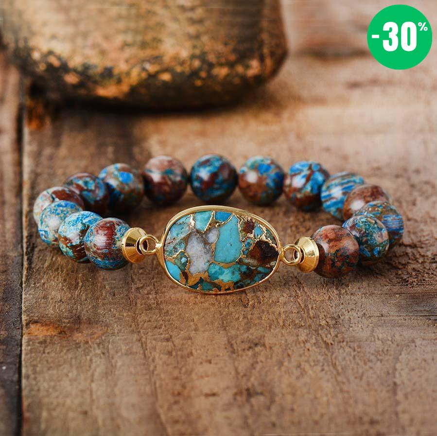 Bracelet holographique en pierre de Jaspe