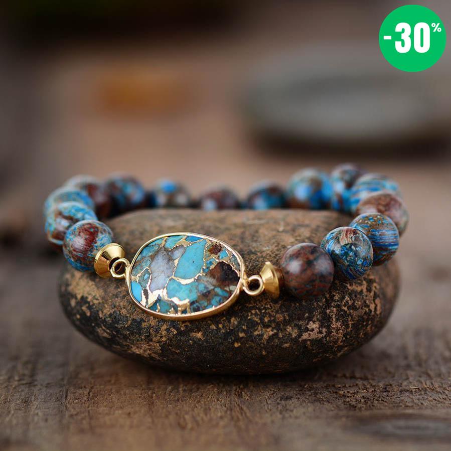 Bracelet holographique en pierre de Jaspe