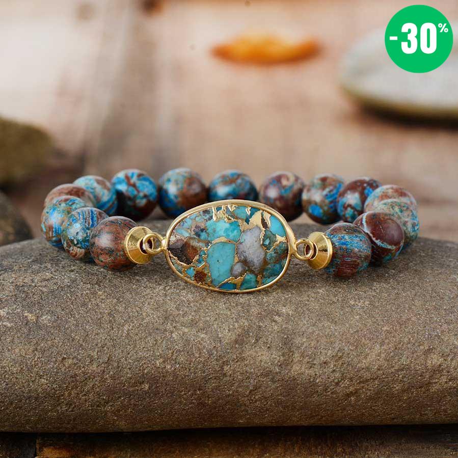 Bracelet holographique en pierre de Jaspe