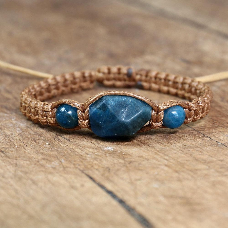Bracelet macramé et Apatites