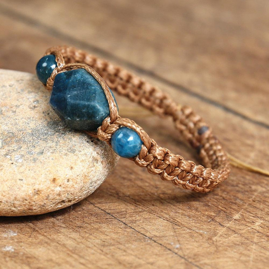 Bracelet macramé et Apatites