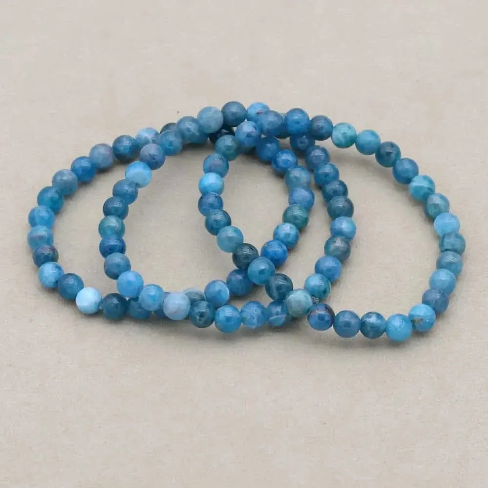 Bracelet «Minceur» en Apatite pour la perte de poids - Perles 6 mm