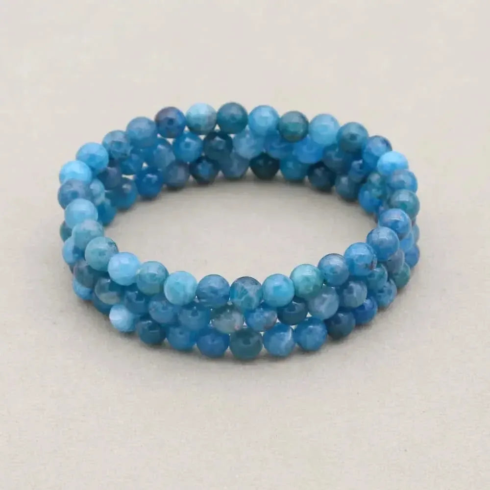 Bracelet «Minceur» en Apatite pour la perte de poids - Perles 6 mm