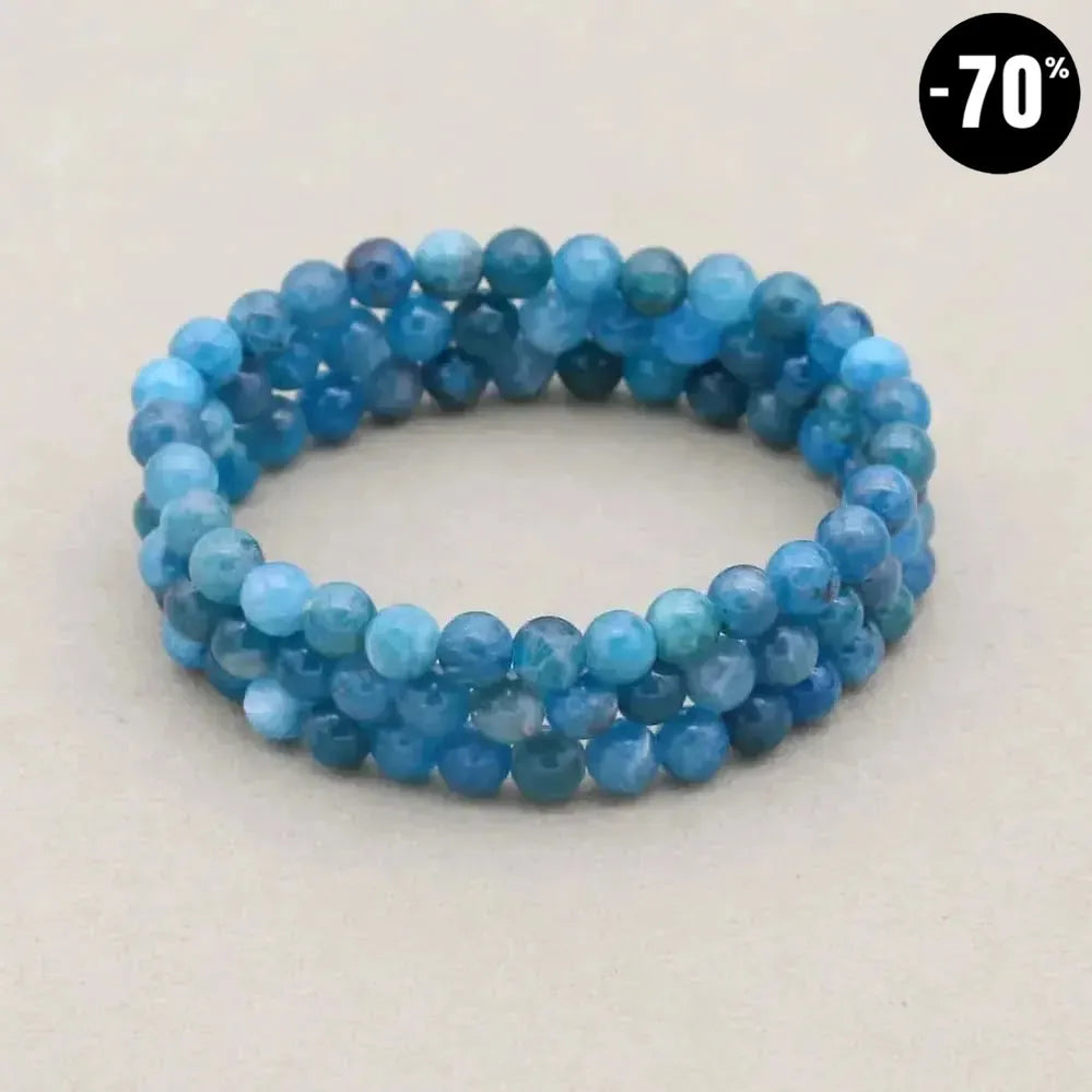 Bracelet «Minceur» en Apatite pour la perte de poids - Perles 6 mm