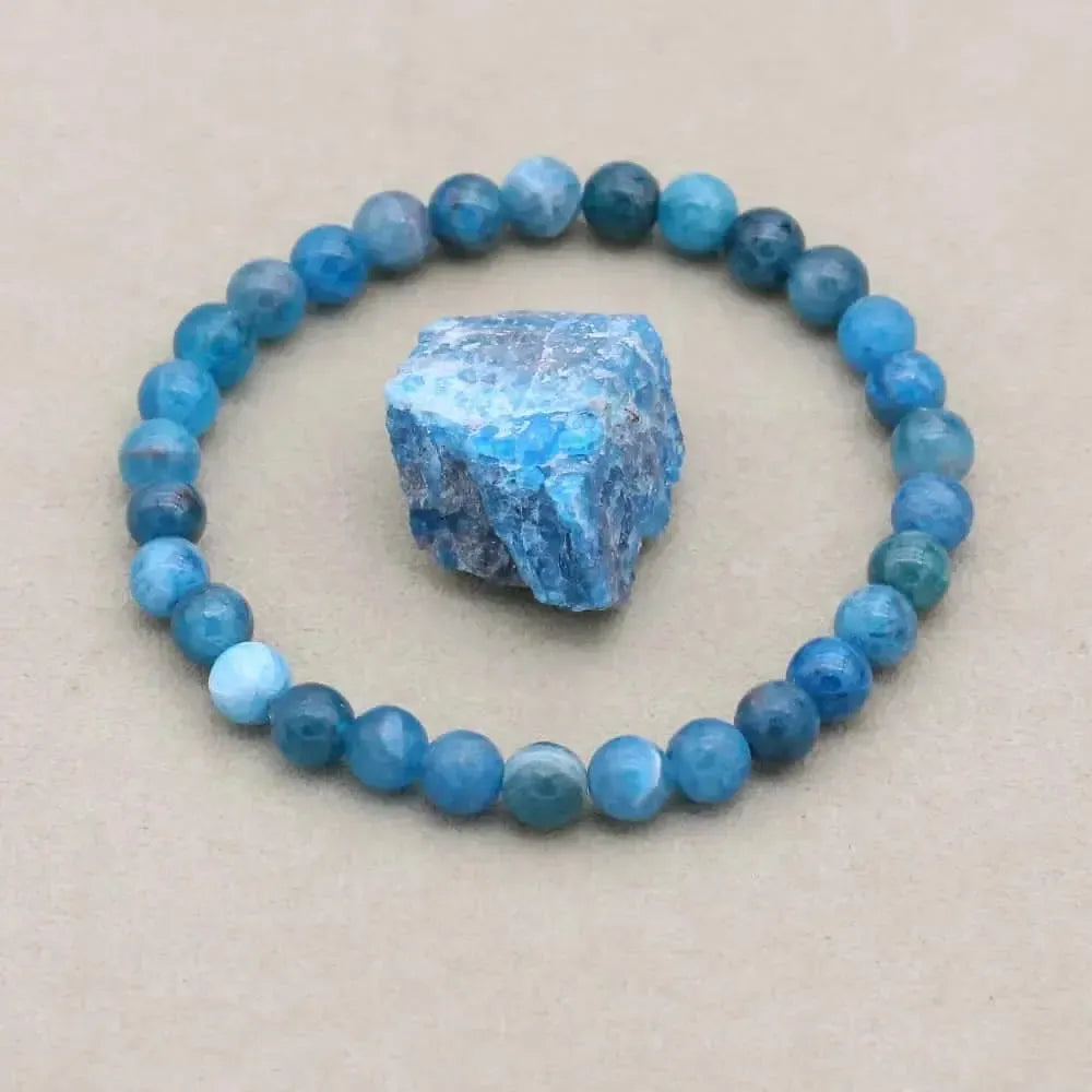 Bracelet «Minceur» en Apatite pour la perte de poids - Perles 6 mm