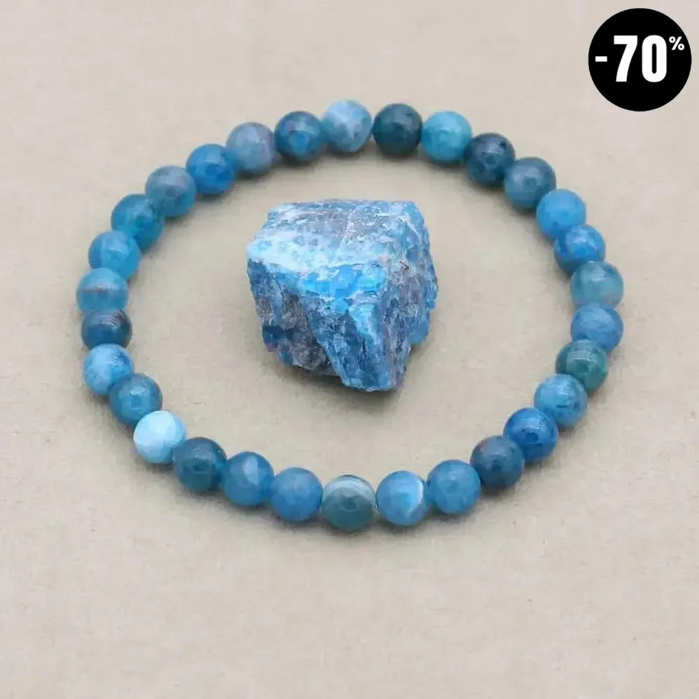 Bracelet «Minceur» en Apatite pour la perte de poids - Perles 6 mm