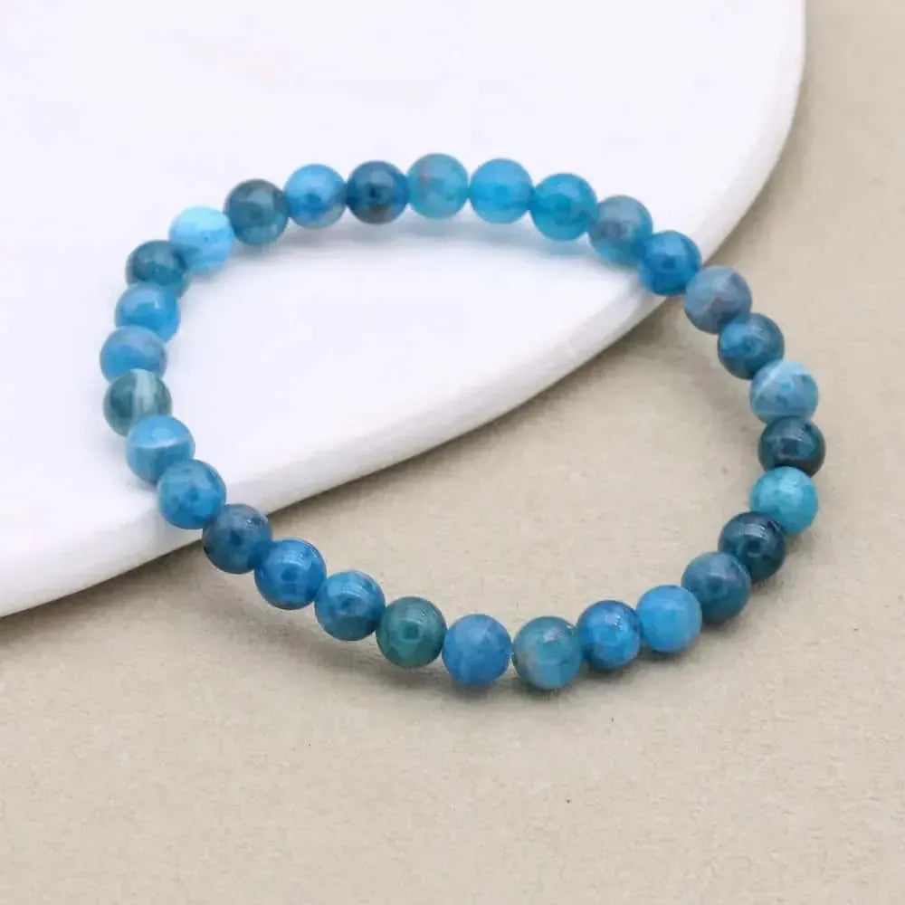 Bracelet «Minceur» en Apatite pour la perte de poids - Perles 6 mm