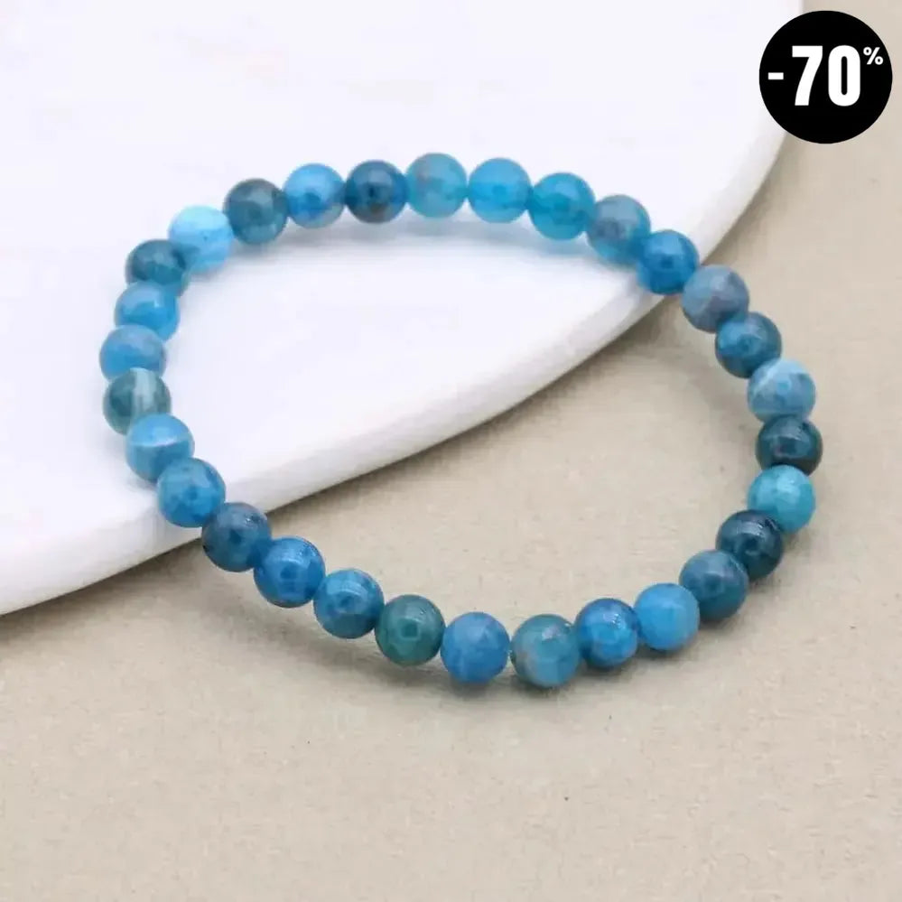 Bracelet «Minceur» en Apatite pour la perte de poids - Perles 6 mm