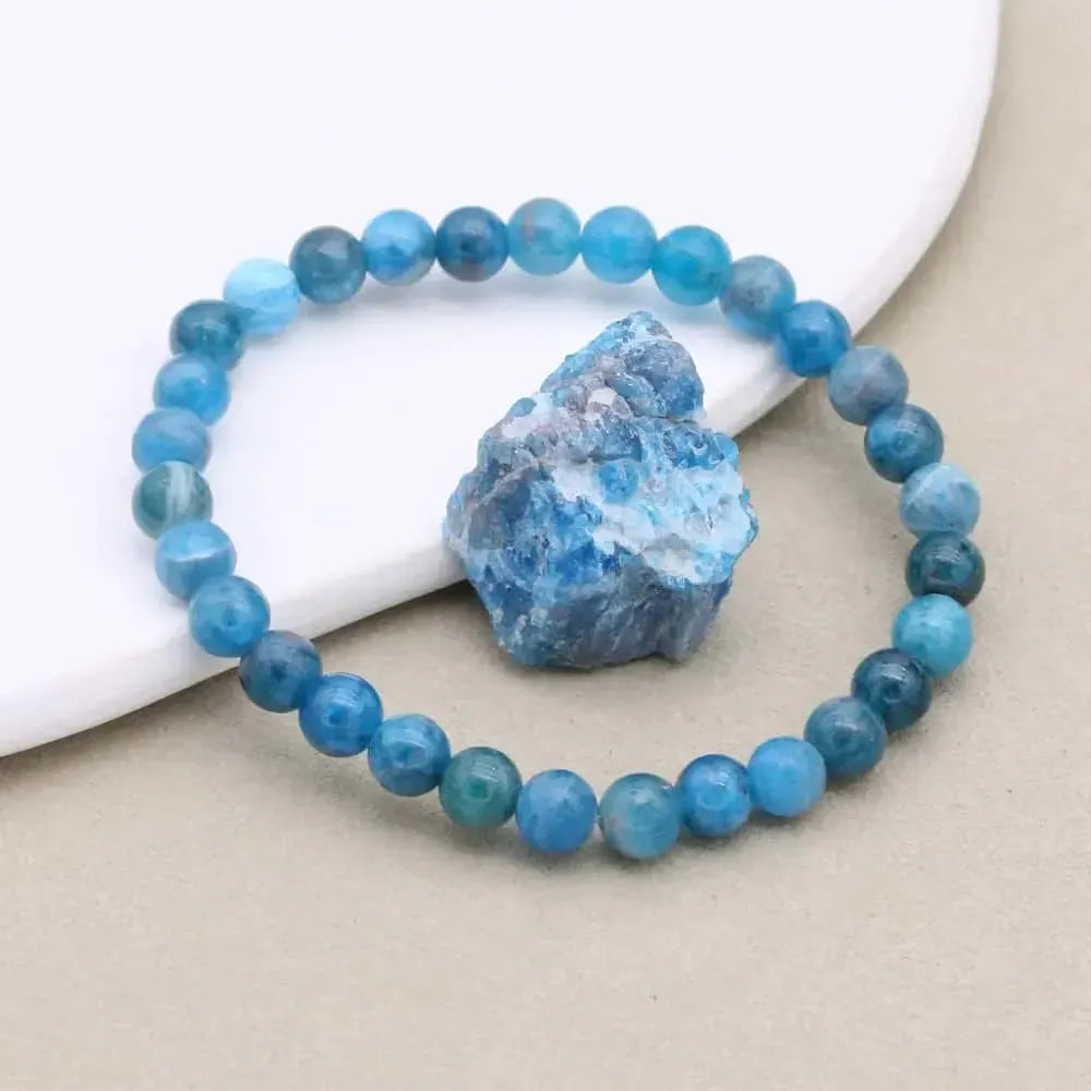 Bracelet «Minceur» en Apatite pour la perte de poids - Perles 6 mm