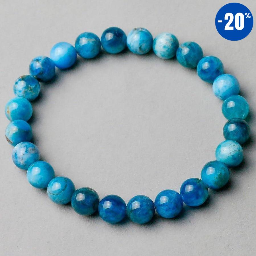 Bracelet «Minceur» en Apatite pour la perte de poids - Perles 8 mm