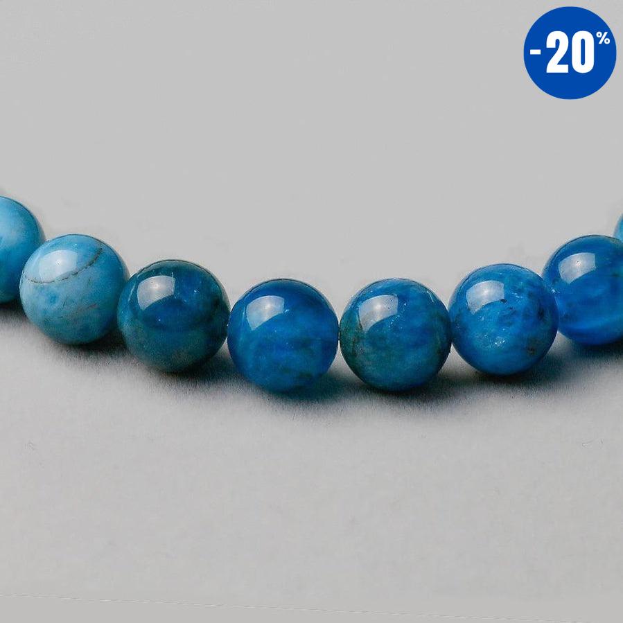 Bracelet «Minceur» en Apatite pour la perte de poids - Perles 8 mm