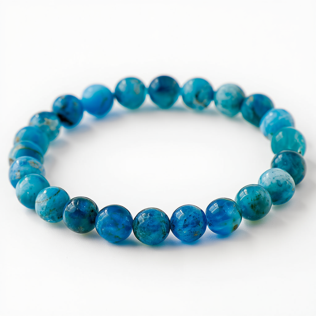 Bracelet «Minceur» en Apatite pour la perte de poids - Perles 8 mm