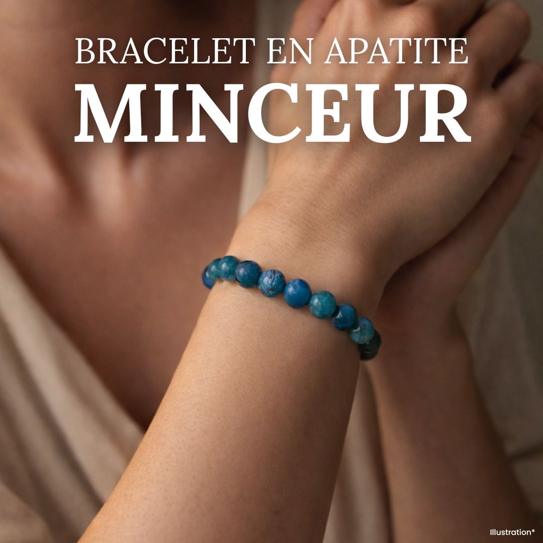 Bracelet «Minceur» en Apatite pour la perte de poids - Perles 8 mm