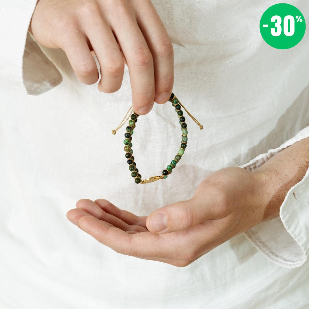 Bracelet «Mission de Vie» en pierres de Jaspe africain et Arbre de vie