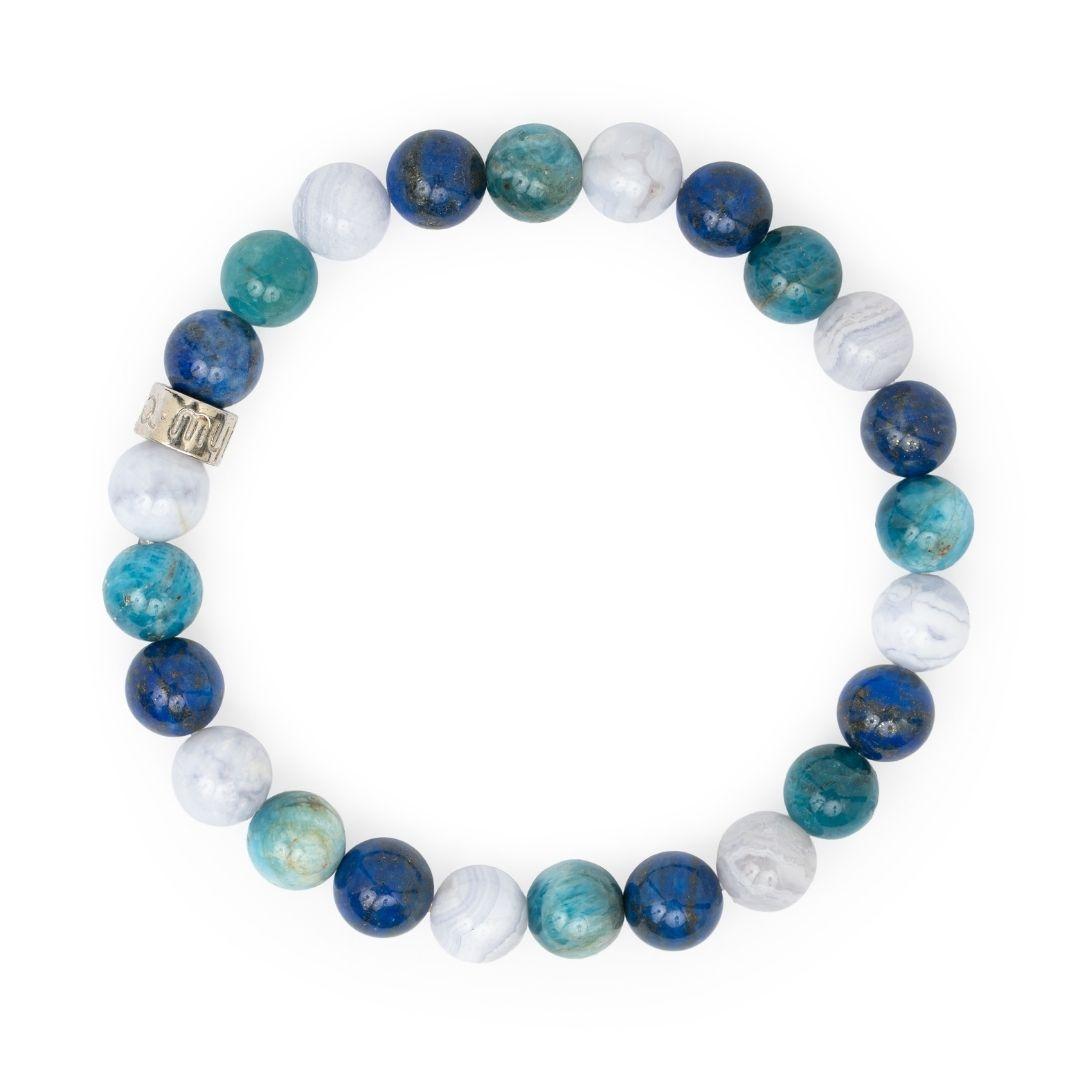 Bracelet « Paix mentale » en Apatite, Lapis Lazuli et Calcédoine