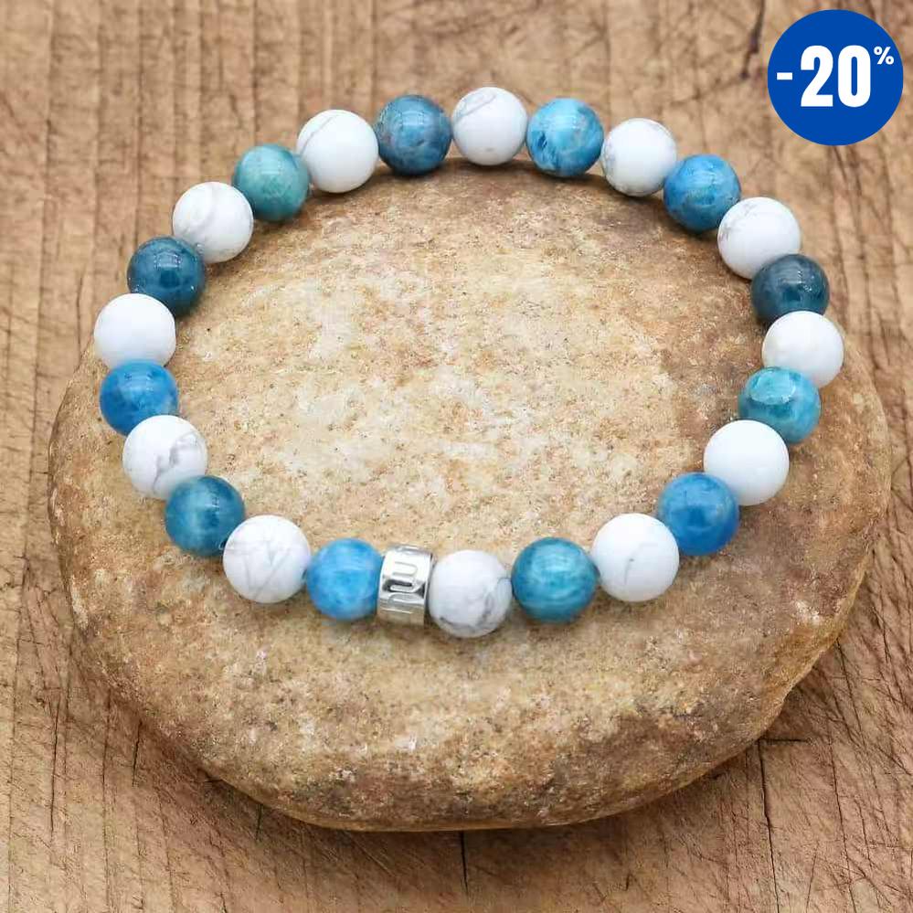 Bracelet « Perte de Poids » en Apatite et Howlite